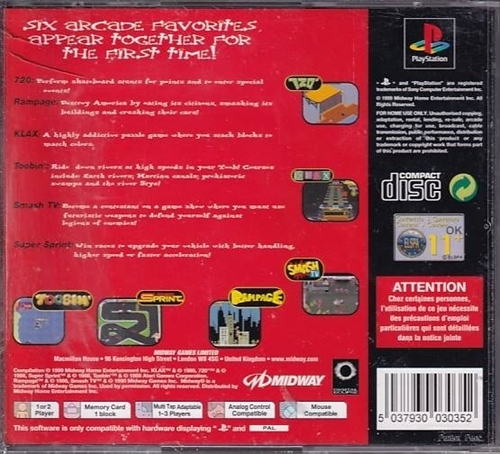 Arcade Party Pak - PS1 (B Grade) (Genbrug)